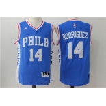 Men's Philadelphia 76ers #14 Sergio Rodriguez NEW Blue Stitched NBA adidas Revolution 30 Swingman Jersey