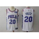 Men's Philadelphia 76ers #20 Markelle Fultz White 2017-2018 Nike Swingman Stubhub Stitched NBA Jersey