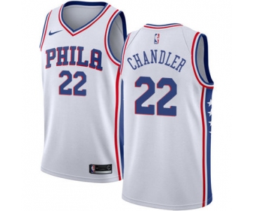 Men's Philadelphia 76ers #22 Wilson Chandler Swingman White Basketball Association Edition Jersey