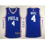 Men's Philadelphia 76ers #4 Nerlens Noel Revolution 30 Swingman 2015-16 Blue Jersey
