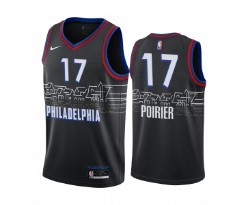 Nike 76ers #17 Vincent Poirier Black NBA Swingman 2020-21 City Edition Jersey