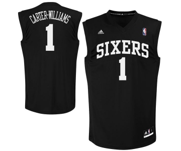 Philadelphia 76ers #1 Michael Carter -Williams  Black Fashion Replica Jersey
