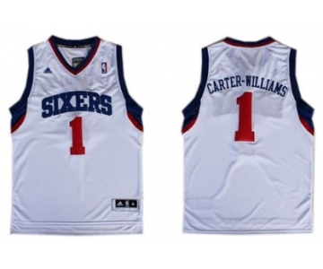 Philadelphia 76ers #1 Michael Carter -Williams Revolution 30 Swingman White Jersey