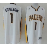 Indiana Pacers #1 Lance Stephenson Revolution 30 Swingman White Jersey