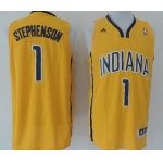 Indiana Pacers #1 Lance Stephenson Revolution 30 Swingman Yellow Jersey