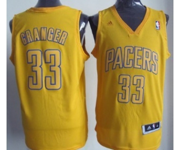 Indiana Pacers #33 Danny Granger Revolution 30 Swingman Yellow Big Color Jersey