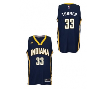 Indiana Pacers #33Myles Turner 2014-15 New Swingman Road Jersey Navy