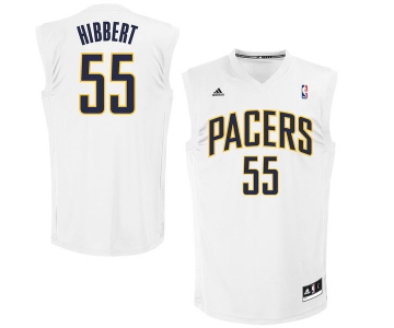 Indiana Pacers 55 Roy Hibbert White Fashion Replica Jersey