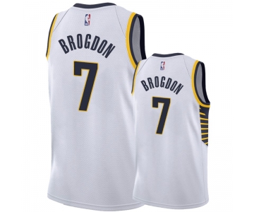 Nike Pacers #7 Malcolm Brogdon White Association Edition Men's NBA Jersey
