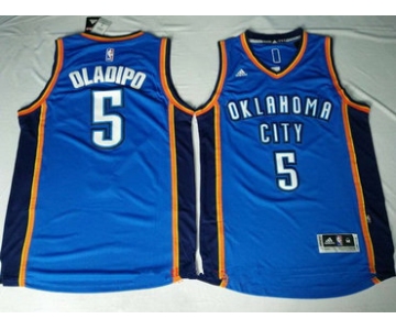 Men's Oklahoma City Thunder #5 Victor Oladipo Blue Stitched NBA Adidas Revolution 30 Swingman Jersey