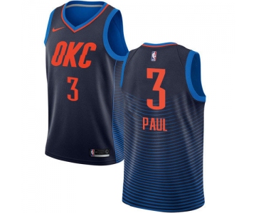 Nike Thunder #3 Chris Paul Navy Blue NBA Swingman Statement Edition Jersey