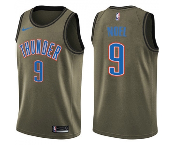 Nike Thunder #9 Nerlens Noel Green NBA Swingman Salute to Service Jersey
