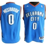 Oklahoma City Thunder #0 Russell Westbrook Revolution 30 Swingman Blue Jersey