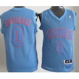 Oklahoma City Thunder #0 Russell Westbrook Revolution 30 Swingman Light Blue Big Color Jersey