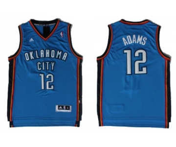 Oklahoma City Thunder #12 Steven Adams Revolution 30 Swingman Blue Jersey