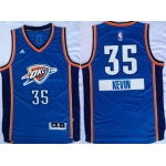 Oklahoma City Thunder #35 Kevin Durant Revolution 30 Swingman 2014 Christmas Day Blue Jersey