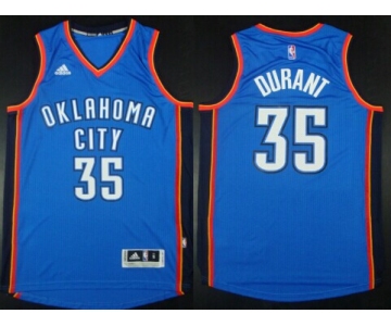 Oklahoma City Thunder #35 Kevin Durant Revolution 30 Swingman 2014 New Blue Jersey