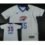 Oklahoma City Thunder #35 Kevin Durant Revolution 30 Swingman 2014 New White Short-Sleeved Jersey