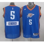 Oklahoma City Thunder #5 Kendrick Perkins 2014 Christmas Day Blue Jersey
