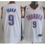 Oklahoma City Thunder #9 Serge Ibaka Revolution 30 Swingman White Jersey