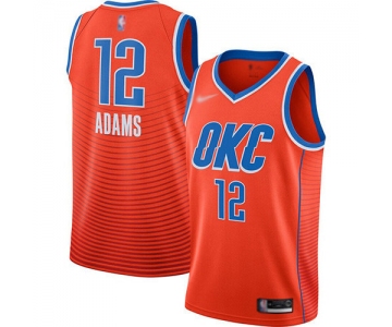 Thunder #12 Steven Adams Orange Basketball Swingman Statement Edition 2019-2020 Jersey