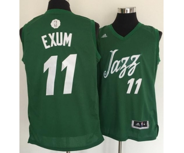Men's Utah Jazz #11 Dante Exum adidas Green 2016 Christmas Day Stitched NBA Swingman Jersey
