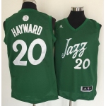 Men's Utah Jazz #20 Gordon Hayward adidas Green 2016 Christmas Day Stitched NBA Swingman Jersey