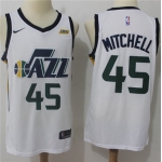 Nike Jazz #45 Donovan Mitchell White NBA Swingman Association Edition Jersey