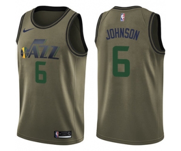 Nike Jazz #6 Joe Johnson Green Salute to Service NBA Swingman Jersey