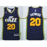 Utah Jazz #20 Gordon Hayward Revolution 30 Swingman 2014 New Navy Blue Swingman Jersey
