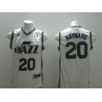 Utah Jazz #20 Gordon Hayward Revolution 30 Swingman White Swingman Jersey