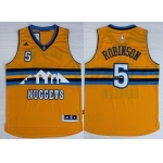 Denver Nuggets #5 Nate Robinson Revolution 30 Swingman 2014 New Yellow Jersey