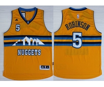 Denver Nuggets #5 Nate Robinson Revolution 30 Swingman 2014 New Yellow Jersey
