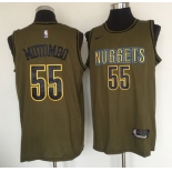 Denver Nuggets #55 Dikembe Mutombo Olive Nike Swingman Jersey