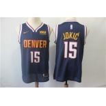 Men's Denver Nuggets #15 Nikola Jokic Nike Navy blue Swingman Jersey
