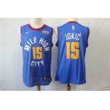 Men's Denver Nuggets #15 Nikola Jokic Nike blue Swingman Jersey