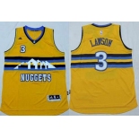 Men's Denver Nuggets #3 Ty Lawson Revolution 30 Swingman 2014 New Yellow Jersey