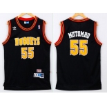 Men's Denver Nuggets #55 Dikembe Mutombo Black Hardwood Classics Soul Swingman Throwback Jersey