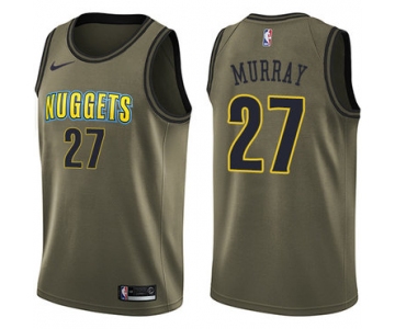Nike Denver Nuggets #27 Jamal Murray Green Salute to Service NBA Swingman Jersey