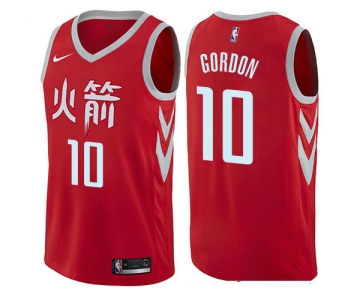 Houston Rockets #10 Eric Gordon Red Nike NBA Men's Stitched Swingman Jersey City Edition