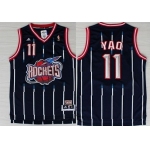 Houston Rockets #11 Yao Ming ABA Hardwood Classic Swingman Navy Blue Jersey