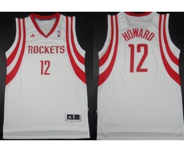 Houston Rockets #12 Dwight Howard Revolution 30 Swingman White Jersey