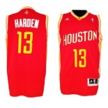 Houston Rockets #13 James Harden Revolution 30 Swingman Red With Gold Jersey