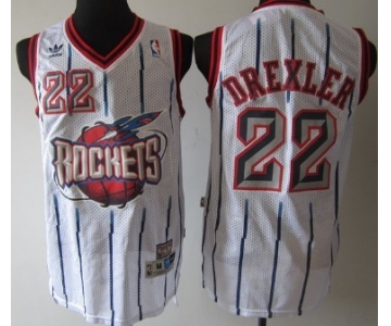 Houston Rockets #22 Clyde Drexler ABA Hardwood Classic Swingman White Jersey