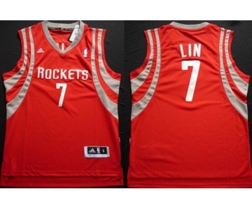 Houston Rockets #7 Jeremy Lin Revolution 30 Swingman Red Jersey