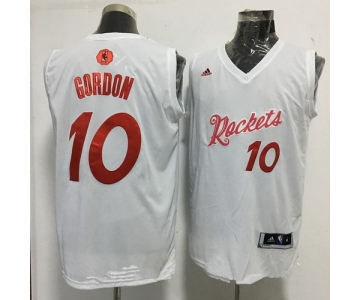 Men's Houston Rockets #10 Eric Gordon adidas White 2016 Christmas Day Stitched NBA Swingman Jersey