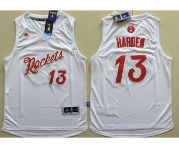 Men's Houston Rockets #13 James Harden adidas White 2016 Christmas Day Stitched NBA Swingman Jersey
