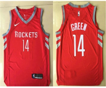 Men's Houston Rockets #14 Gerald Green New Red 2017-2018 Nike Authentic Printed NBA Jersey