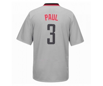 Men's Houston Rockets #3 Chris Paul New Gray Short-Sleeved Stitched NBA Adidas Revolution 30 Swingman Jersey