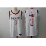 Men's Houston Rockets #3 Chris Paul New White 2017-2018 Nike Swingman Stitched NBA Jersey